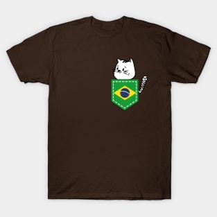 Patriotic Pocket Pussy - Cat Lover -  Brazilian Patriot T-Shirt